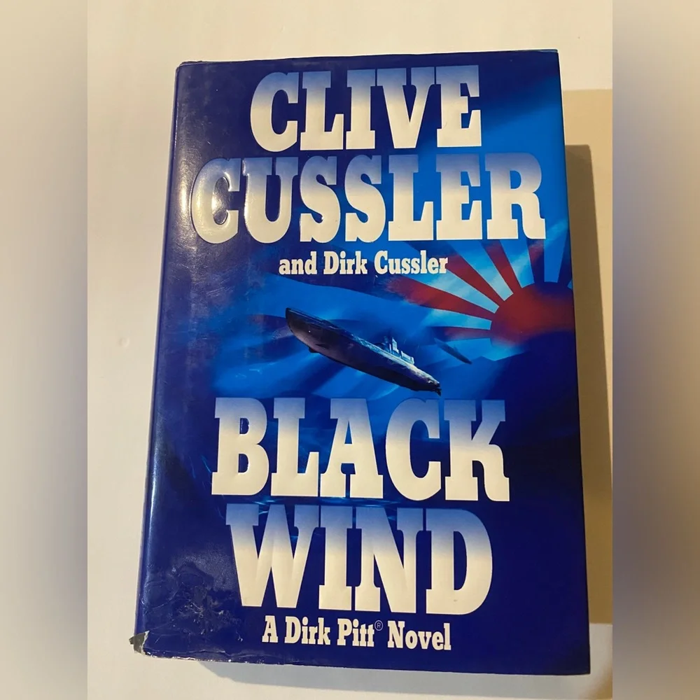 Autographed Clive Cussler & Dirk Cussler Black Wind A Dirk Pitt Novel Hardback